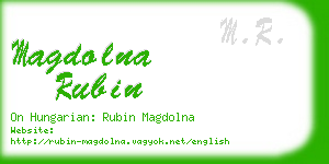 magdolna rubin business card